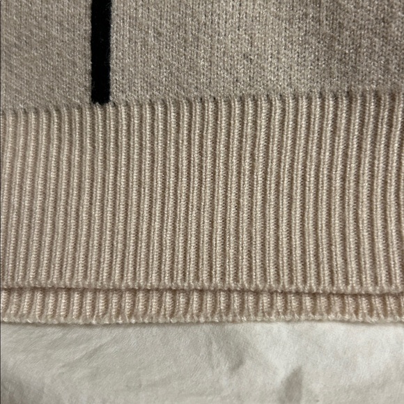 Turtleneck Knit Sweater - Cream/Black - Picture 4 of 8